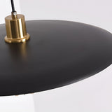 Modern Circular Nordic Pendant Light with Electroplated Iron Finish and Three Step Dimming