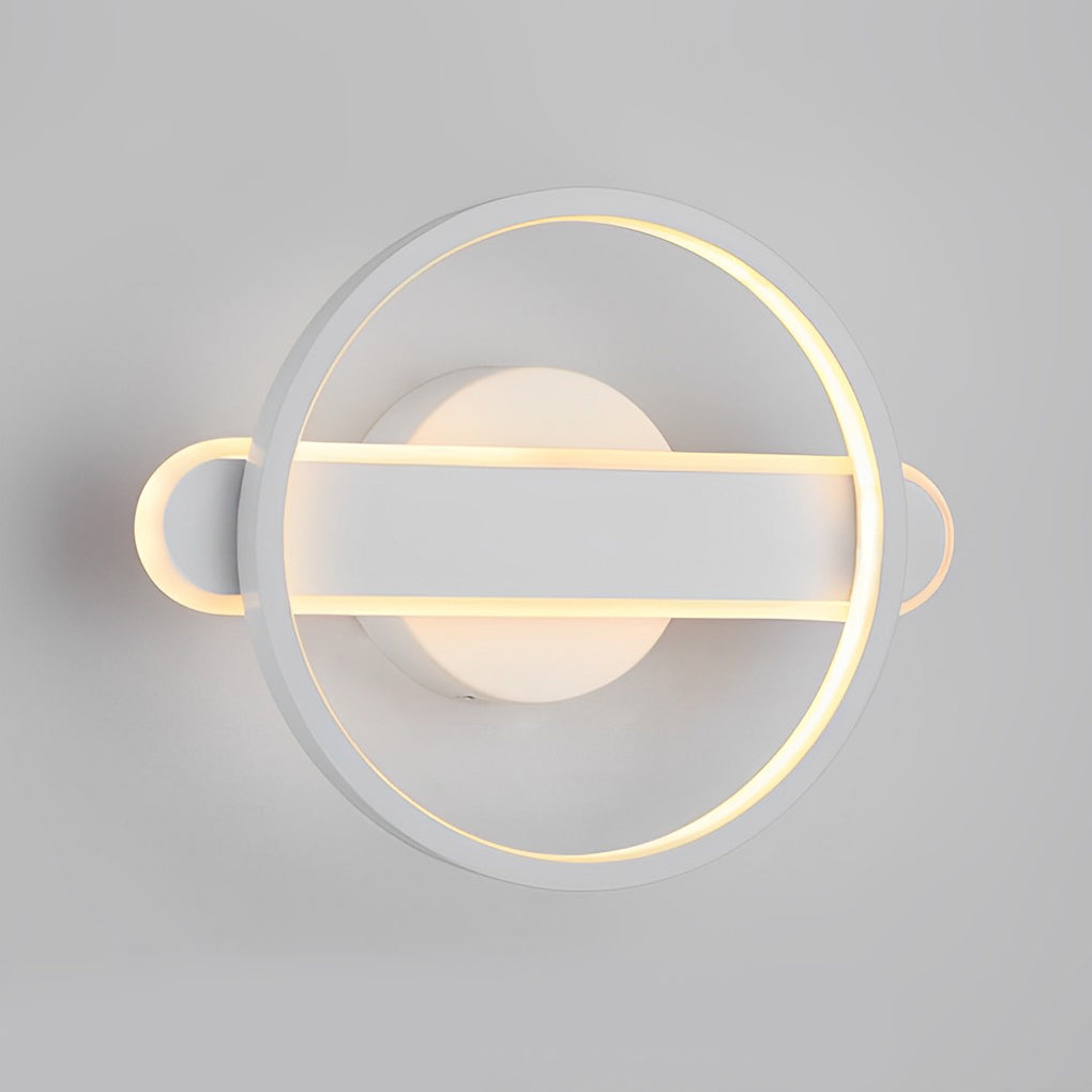 Modern Circular Strip LED Wall Lamp Minimalist Eye Care Lighting Fixture for Hallway and Living Room