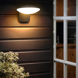 Modern Circular Waterproof Solar LED Outdoor Wall Light for Patio and Garden