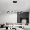 Modern Circular Wavy LED Pendant Light Stepless Dimming Chandelier for Living Room