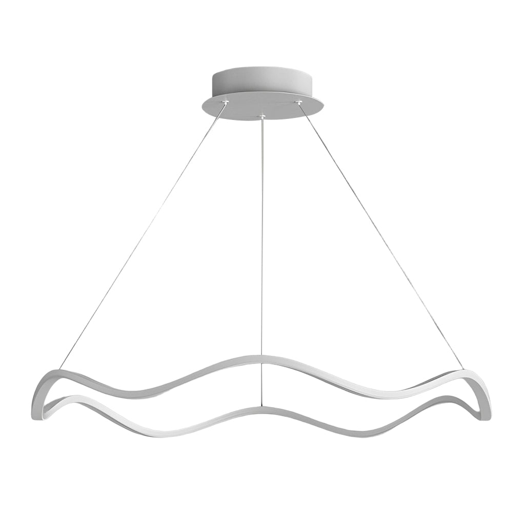 Modern Circular Wavy LED Pendant Light Stepless Dimming Chandelier for Living Room