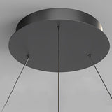 Modern Circular Wavy LED Pendant Light Stepless Dimming Chandelier for Living Room