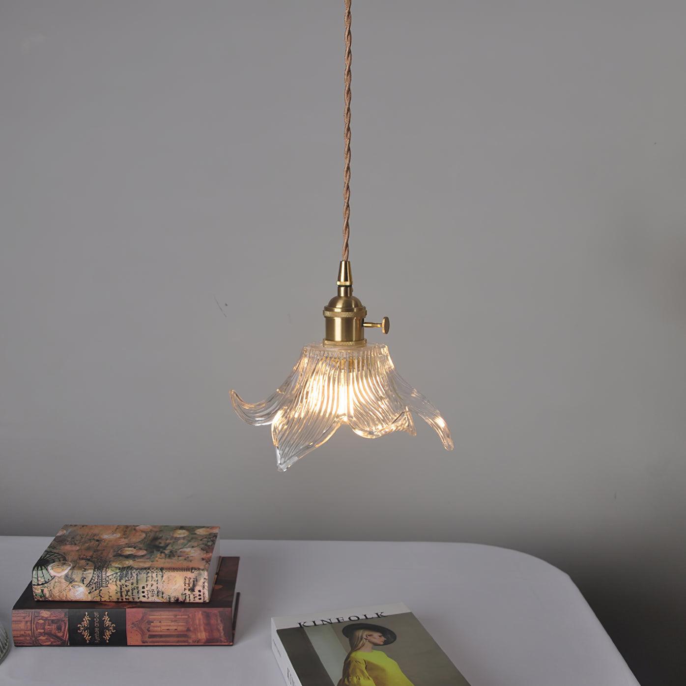 Modern Clear Glass Crystal Pendant Light for Kitchen Island and Dining Room Lighting