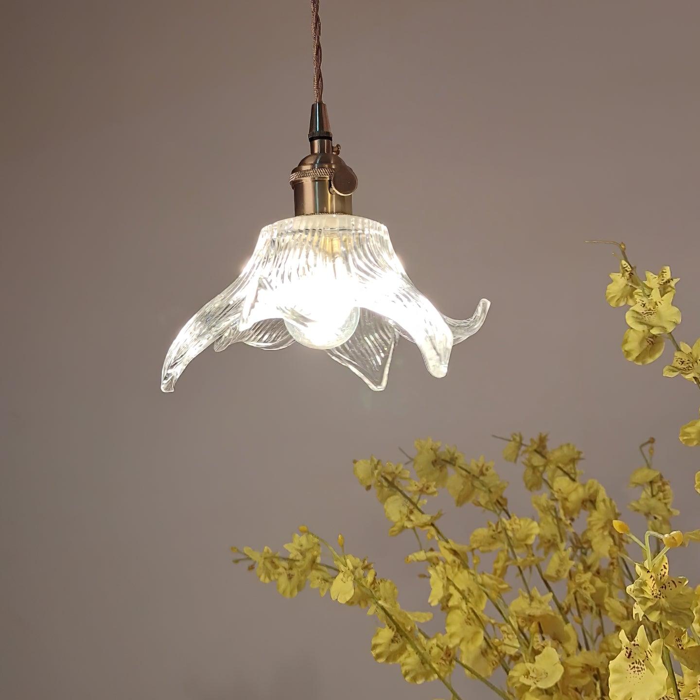 Modern Clear Glass Crystal Pendant Light for Kitchen Island and Dining Room Lighting