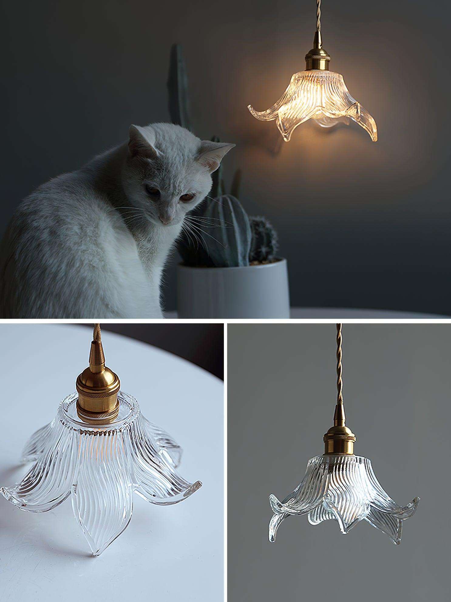 Modern Clear Glass Crystal Pendant Light for Kitchen Island and Dining Room Lighting