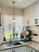 Modern Clear Glass Crystal Pendant Light for Kitchen Island and Dining Room Lighting