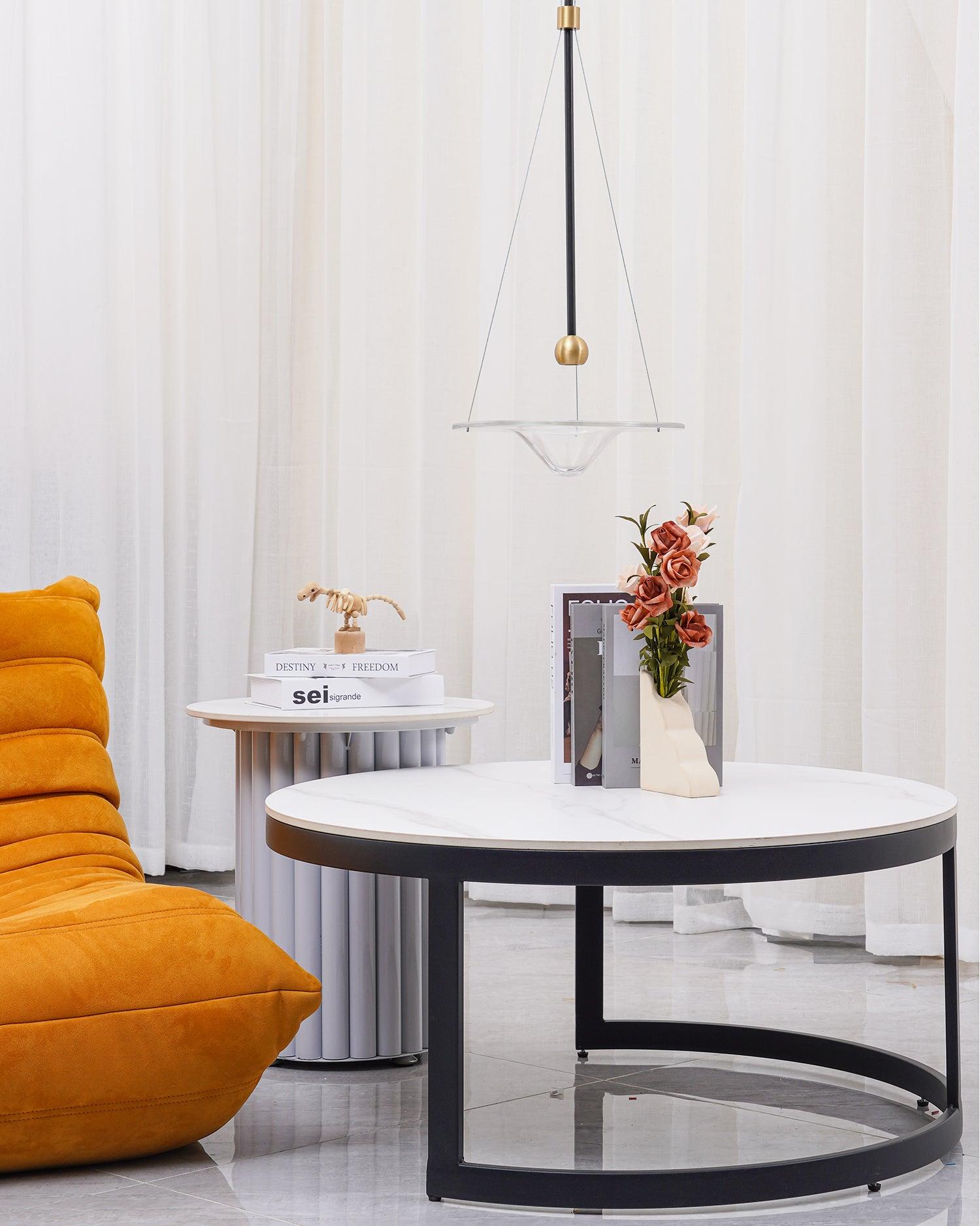Modern Clear Glass Pendant Light with Integrated LED and Brass Hardware for Dining Room