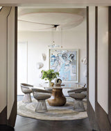 Modern Clear Glass Pendant Light with Integrated LED and Brass Hardware for Dining Room
