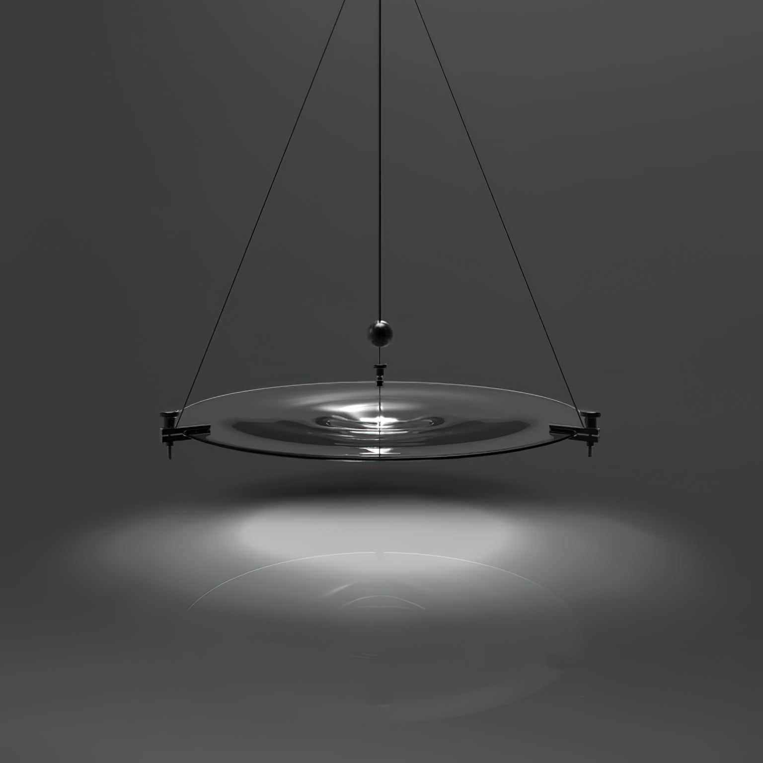 Modern Clear Glass Pendant Light with Integrated LED and Brass Hardware for Dining Room