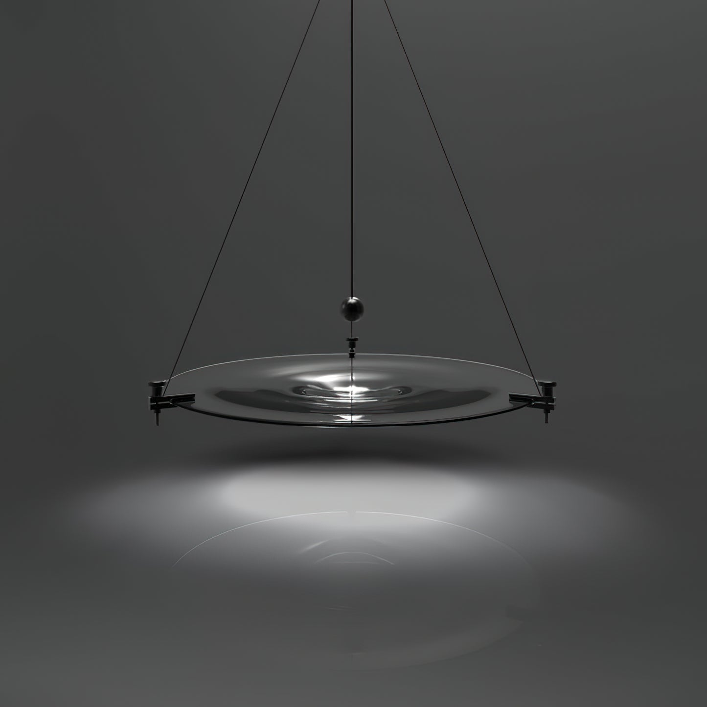 Modern Clear Glass Pendant Light with Integrated LED and Brass Hardware for Dining Room