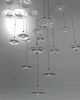 Modern Clear Glass Pendant Light with Integrated LED and Brass Hardware for Dining Room