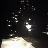 Modern Clear Glass Pendant Light with Integrated LED and Brass Hardware for Dining Room