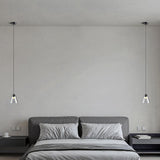 Modern Clear Thick Glass Sculptural Pendant Light Integrated LED Hanging Lamp for Living Room