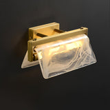 Modern Cloud Fog Opaque Glass Wall Sconce Set of 2 Polished Brass LED Bracket Light
