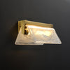 Modern Cloud Fog Opaque Glass Wall Sconce Set of 2 Polished Brass LED Bracket Light