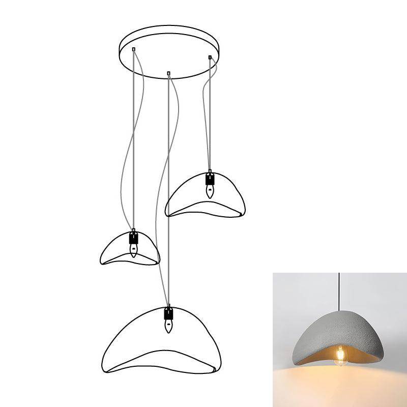 Modern Cloud Inspired Multi Light Pendant Combination Chandelier for Living Room and High Ceilings
