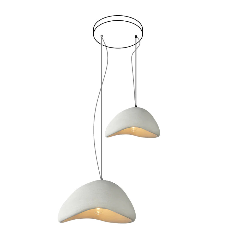 Modern Cloud Inspired Multi Light Pendant Combination Chandelier for Living Room and High Ceilings