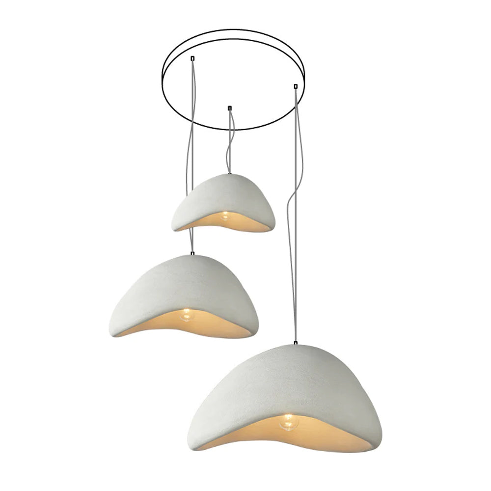 Modern Cloud Inspired Multi Light Pendant Combination Chandelier for Living Room and High Ceilings