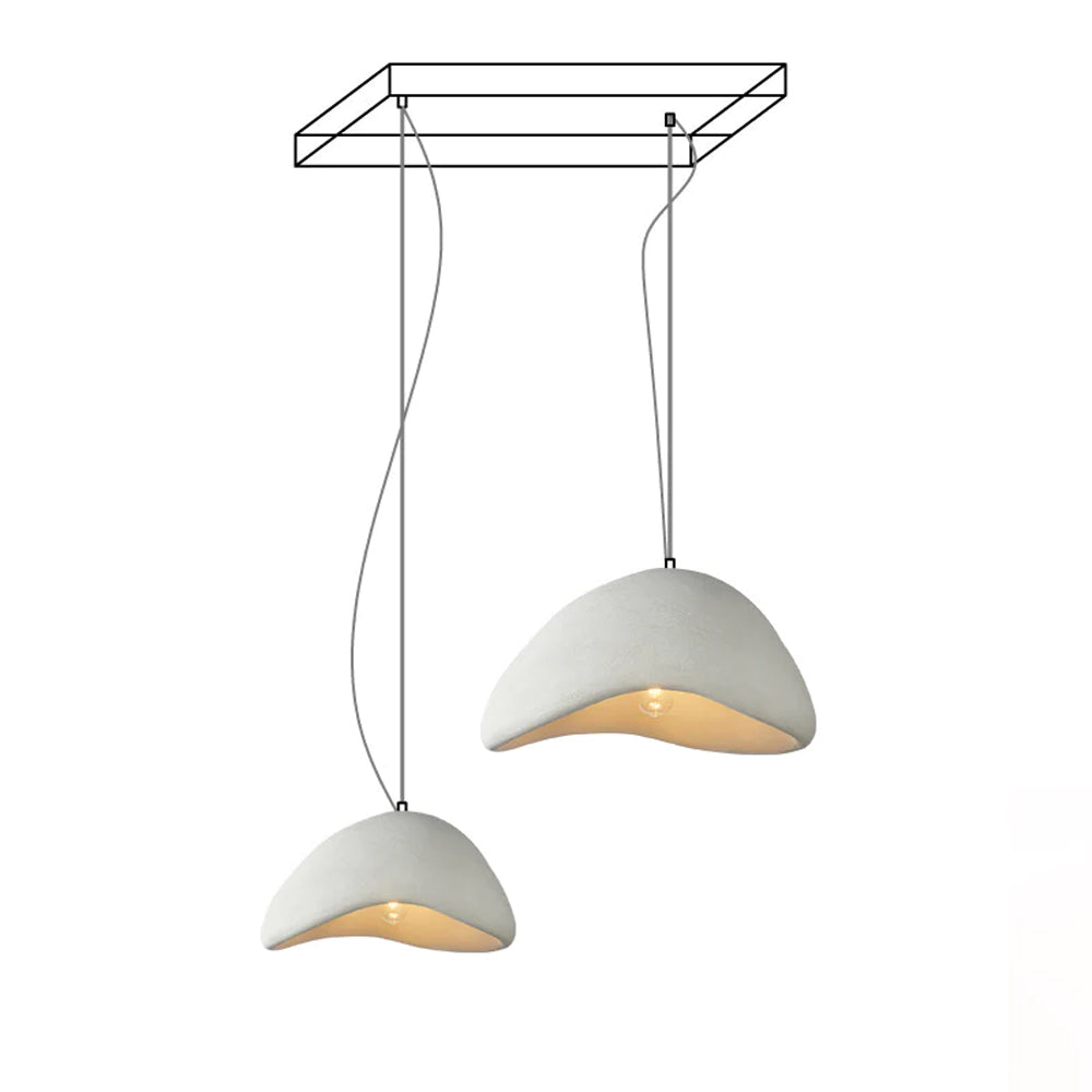 Modern Cloud Inspired Multi Light Pendant Combination Chandelier for Living Room and High Ceilings