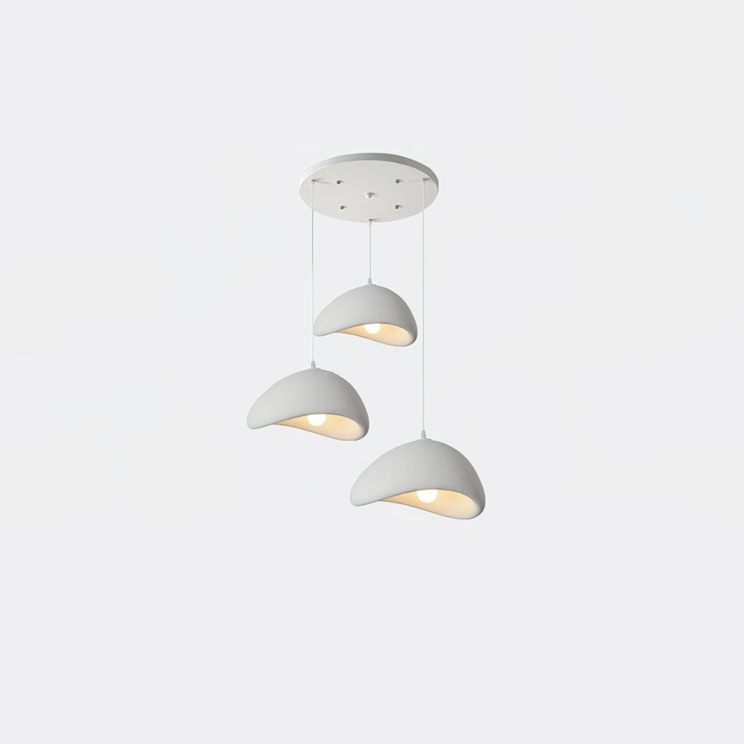 Modern Cloud Inspired Multi Light Pendant Combination Chandelier for Living Room and High Ceilings