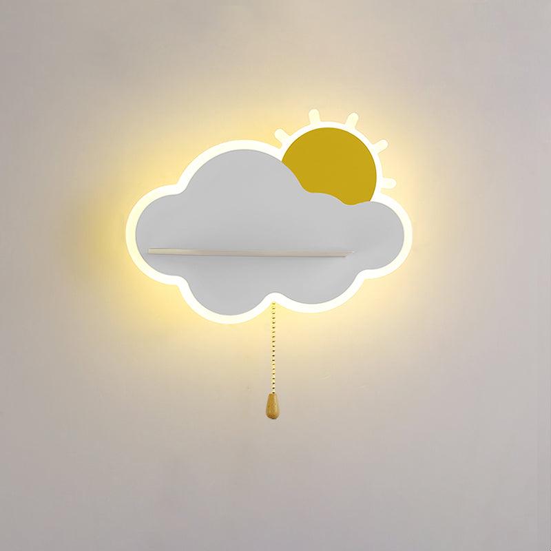 Modern Cloud Shaped LED Wall Light Sconce for Children Bedroom and Nursery Decor