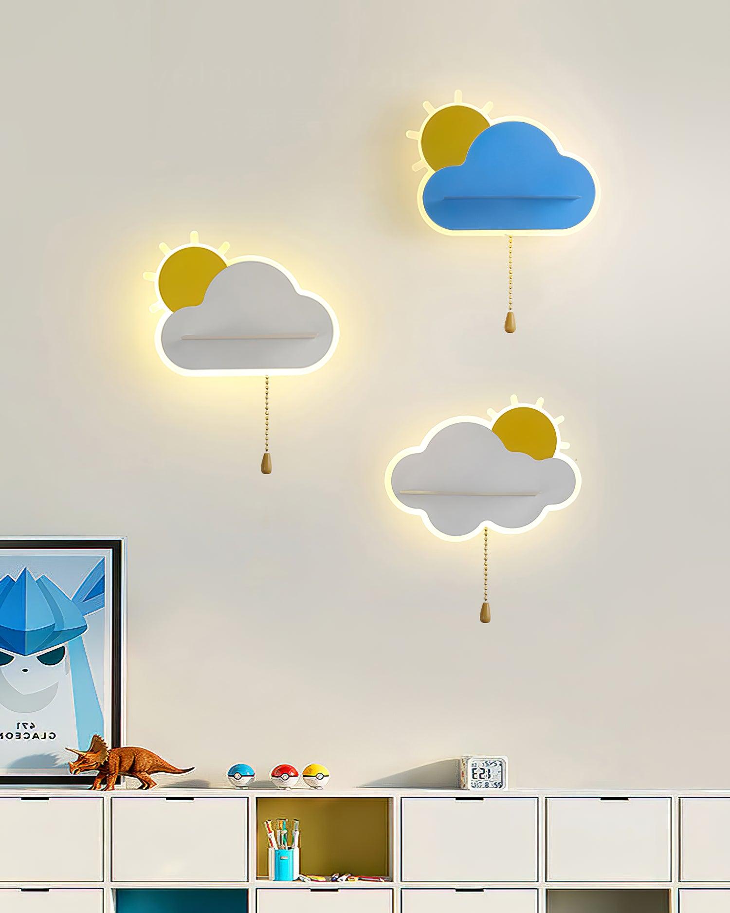 Modern Cloud Shaped LED Wall Light Sconce for Children Bedroom and Nursery Decor