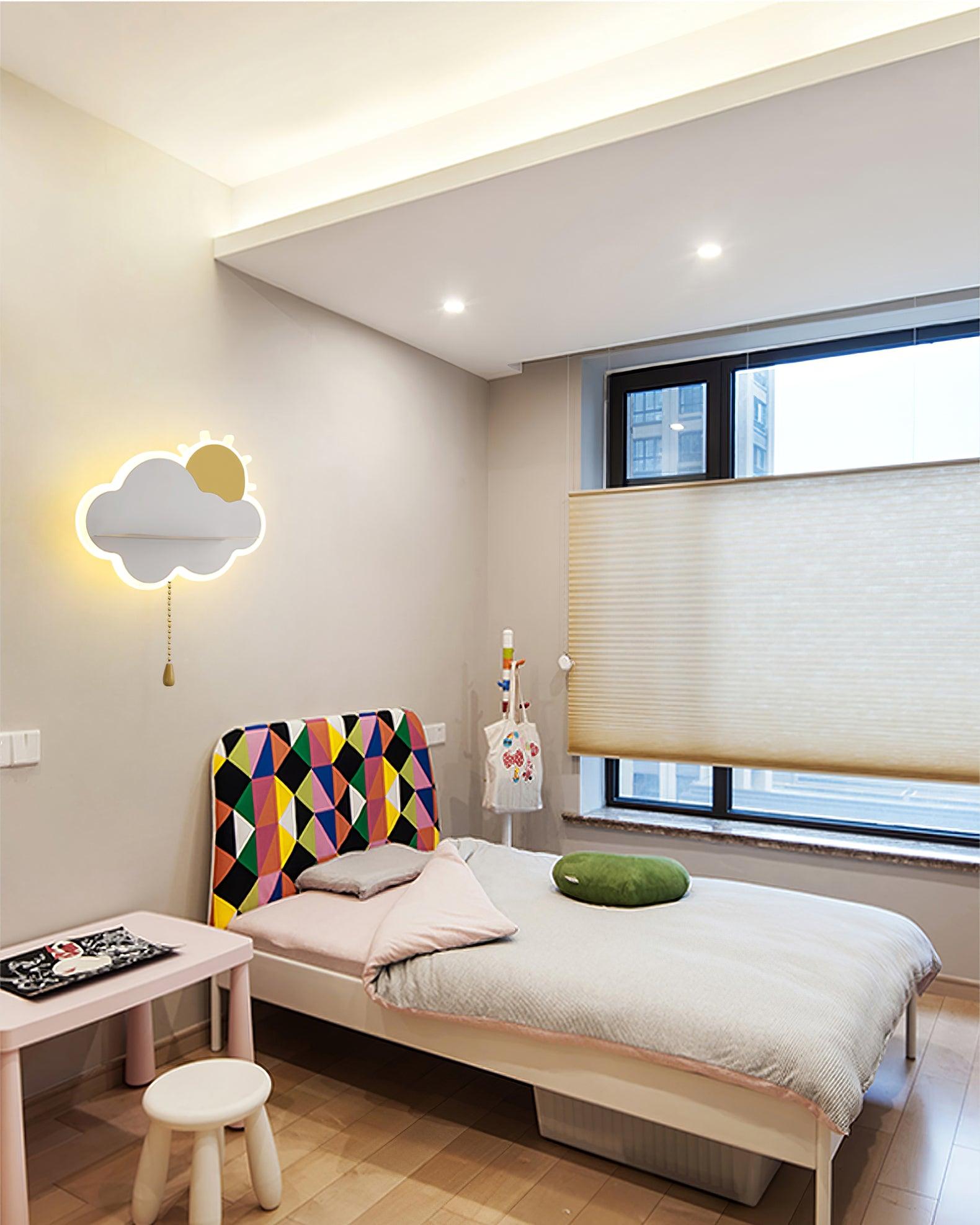 Modern Cloud Shaped LED Wall Light Sconce for Children Bedroom and Nursery Decor