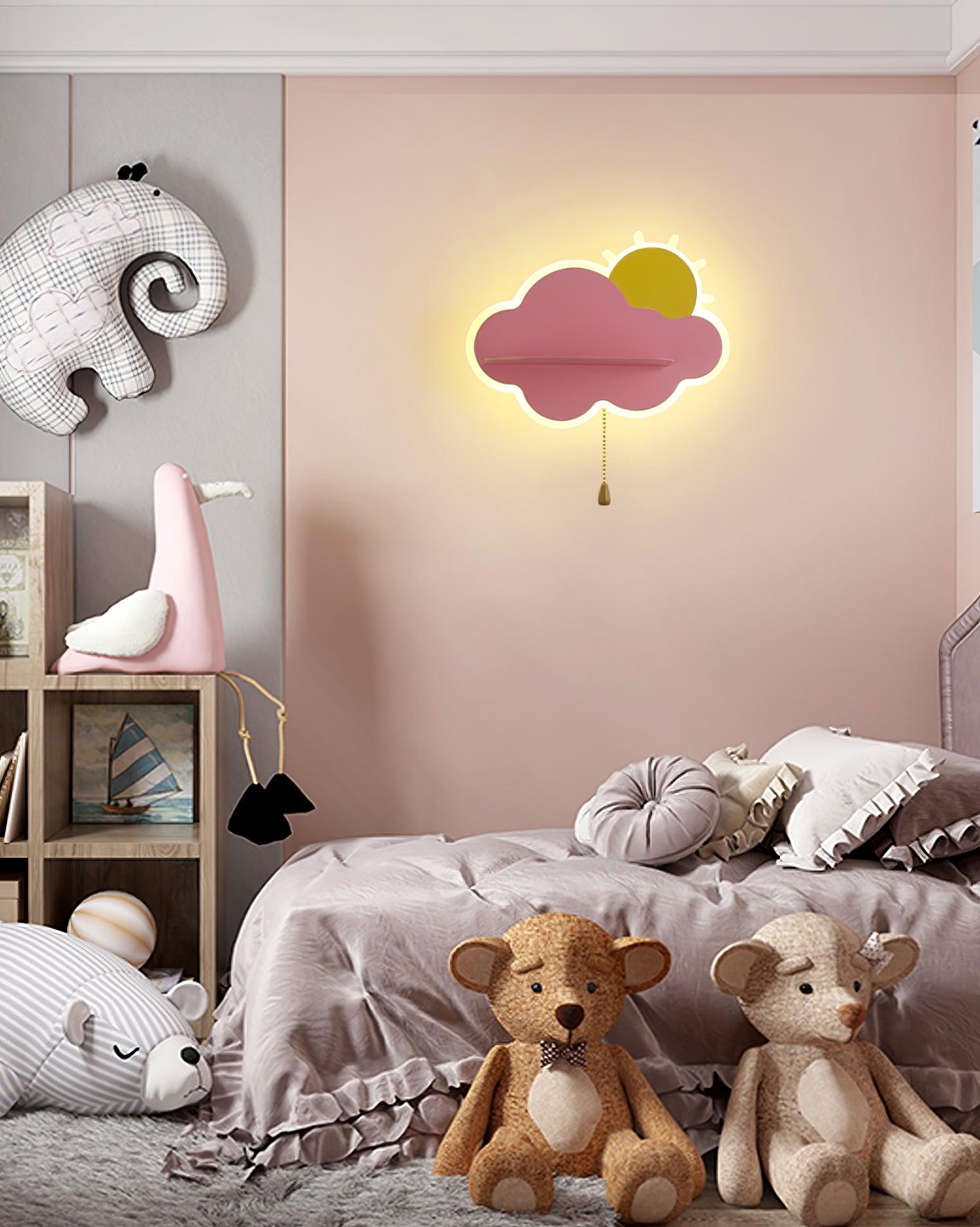 Modern Cloud Shaped LED Wall Light Sconce for Children Bedroom and Nursery Decor
