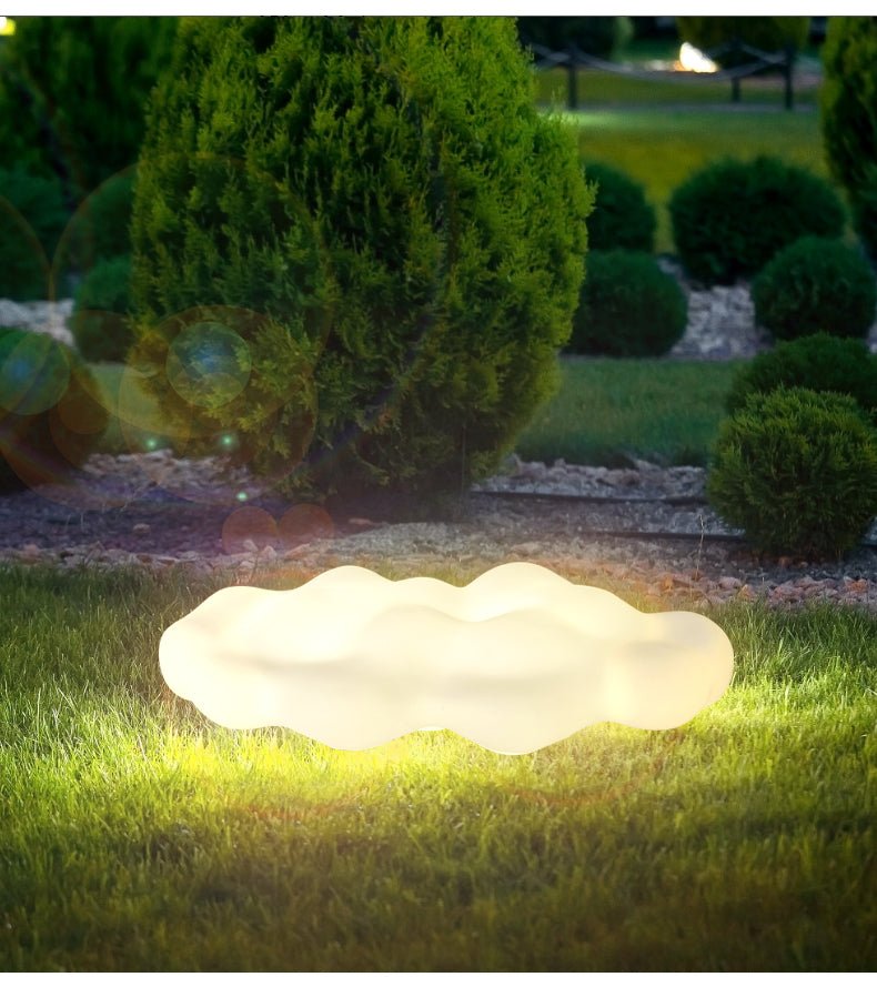 Modern Cloud Shaped Outdoor Floor Light for Garden and Patio Waterproof LED Path Lighting