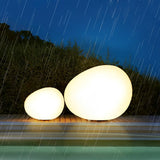 Modern Cobblestone LED Outdoor Garden Pathway Lights with 3 Step Dimming