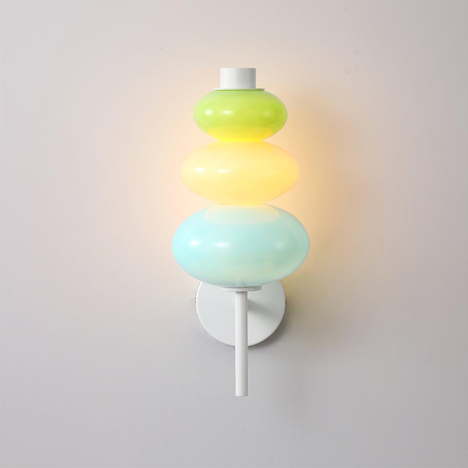 Modern Colorful Glass Candy String Wall Sconce Lantern LED Light for Bedroom Living Room