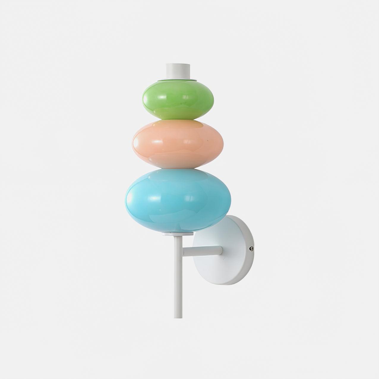 Modern Colorful Glass Candy String Wall Sconce Lantern LED Light for Bedroom Living Room