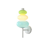 Modern Colorful Glass Candy String Wall Sconce Lantern LED Light for Bedroom Living Room