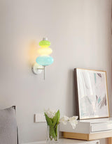 Modern Colorful Glass Candy String Wall Sconce Lantern LED Light for Bedroom Living Room