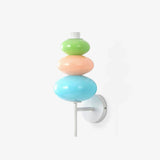 Modern Colorful Glass Candy String Wall Sconce Lantern LED Light for Bedroom Living Room