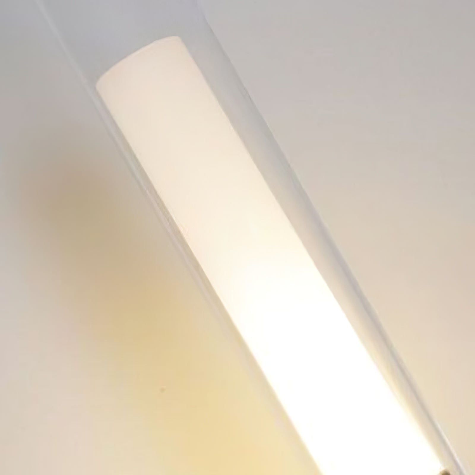 Modern Column Torch Wall Sconce LED Indoor Lighting with Glass Cylinder Shade