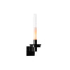 Modern Column Torch Wall Sconce LED Indoor Lighting with Glass Cylinder Shade