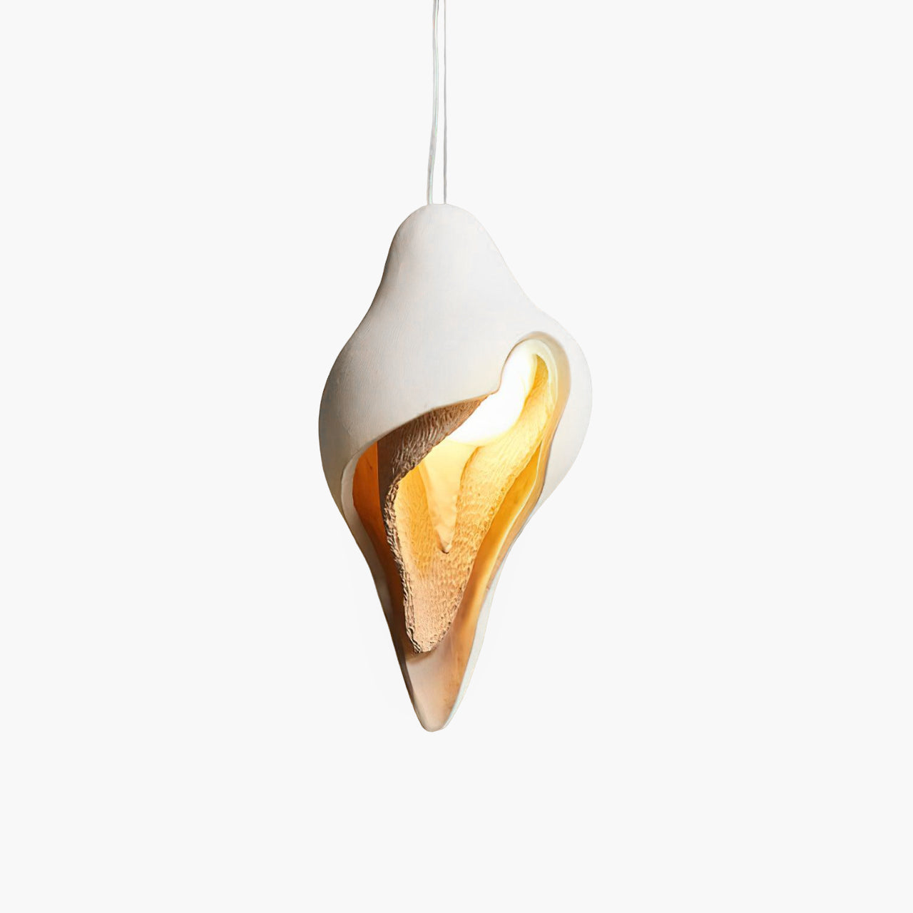 Modern Conch Resin Pendant Light Artistic Shell Shaped Hanging Ceiling Lamp for Interior Decor