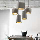 Modern Concrete Pendant Light Industrial Cement Hanging Lamp for Farmhouse Kitchen Island and Dining Area