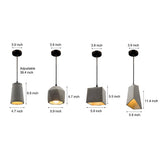 Modern Concrete Pendant Light Industrial Cement Hanging Lamp for Farmhouse Kitchen Island and Dining Area