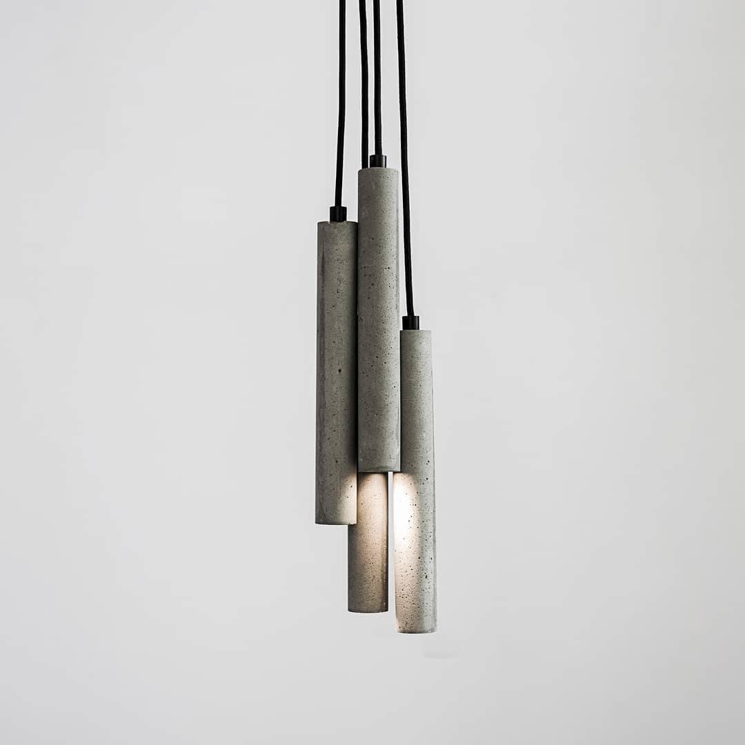 Modern Concrete Terrazzo Pendant Light Industrial Minimalist Cylinder Hanging Lamp for Kitchen and Dining Room