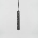 Modern Concrete Terrazzo Pendant Light Industrial Minimalist Cylinder Hanging Lamp for Kitchen and Dining Room
