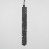 Modern Concrete Terrazzo Pendant Light Industrial Minimalist Cylinder Hanging Lamp for Kitchen and Dining Room