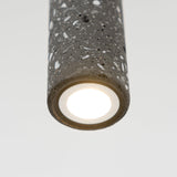 Modern Concrete Terrazzo Pendant Light Industrial Minimalist Cylinder Hanging Lamp for Kitchen and Dining Room
