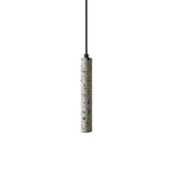 Modern Concrete Terrazzo Pendant Light Industrial Minimalist Cylinder Hanging Lamp for Kitchen and Dining Room