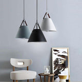 Modern Conical Nordic Pendant Light Metal Hanging Lamp for Kitchen Island and Dining Room
