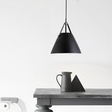 Modern Conical Nordic Pendant Light Metal Hanging Lamp for Kitchen Island and Dining Room