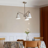 Modern Cono Multi Head Asymmetric Pendant Light Sand Nickel Cone Chandelier