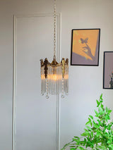 Modern Copper and Glass Globe Pendant Light Fixture for Elegant Indoor Decor