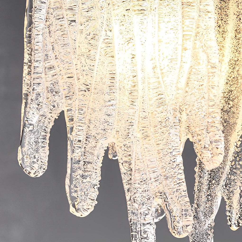 Modern Copper and Handmade Glass LED Pendant Light for Bedroom and Dining Room
